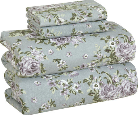 Bliss Casa Blossom queen flat sheet delivers soft, breathable comfort.