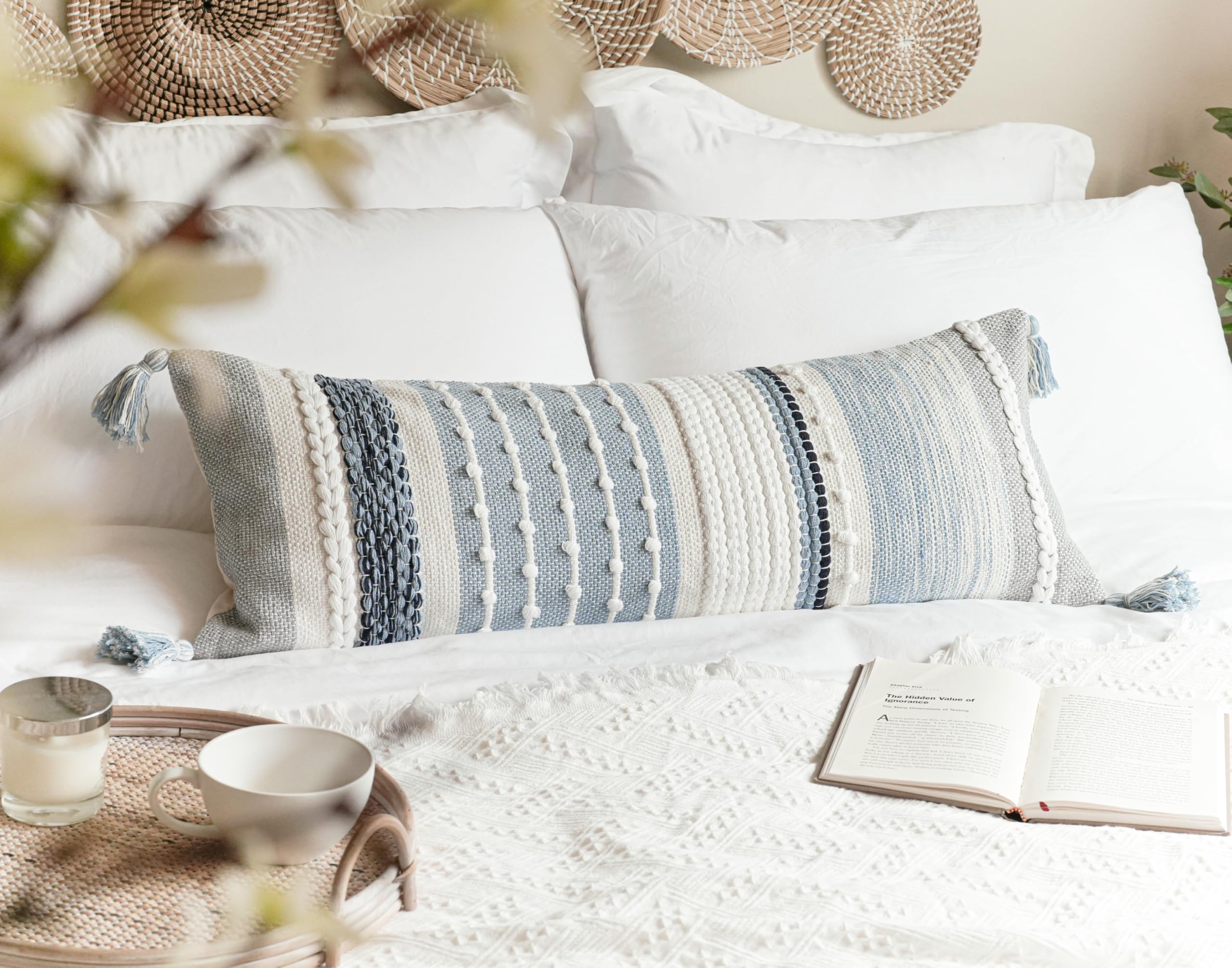 BlissBlush Medley blue and white pillow cover coordinates color schemes
