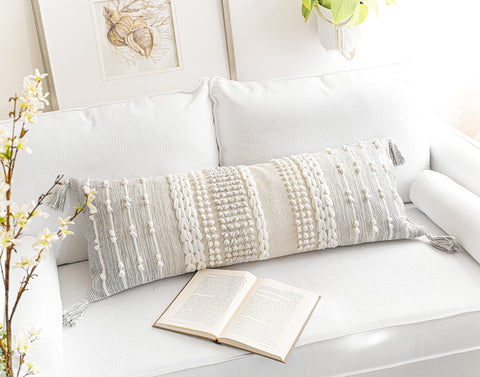BlissBlush boho accent lumbar pillow cover makes a bold statement piece in any room