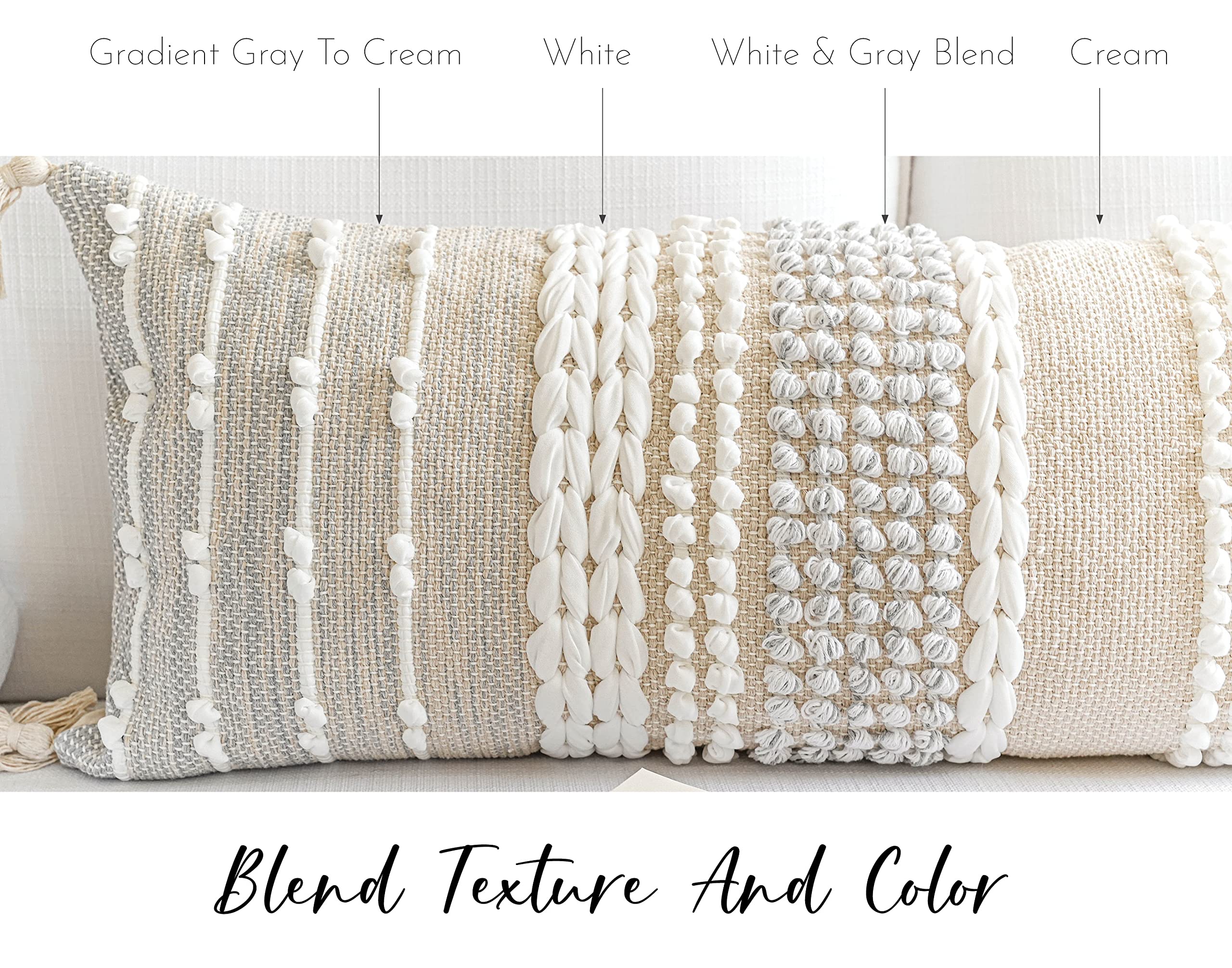 BlissBlush handmade lumbar pillow cover showcases artisanal craft and unique patterning