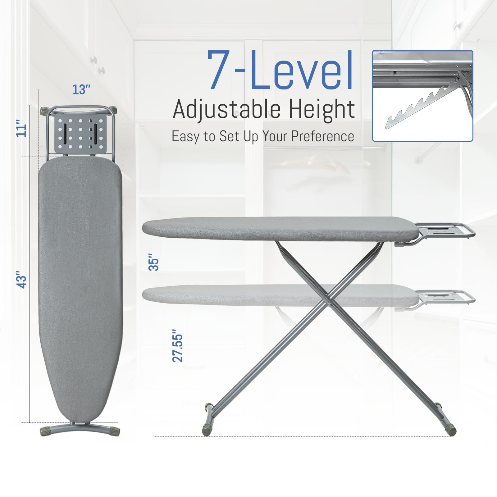BlissBoard cover padding with removable cotton cover and 7 mm padding for smooth ironing