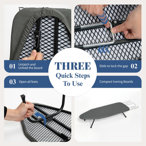 BlissBoard iron holder included for convenient iron placement.