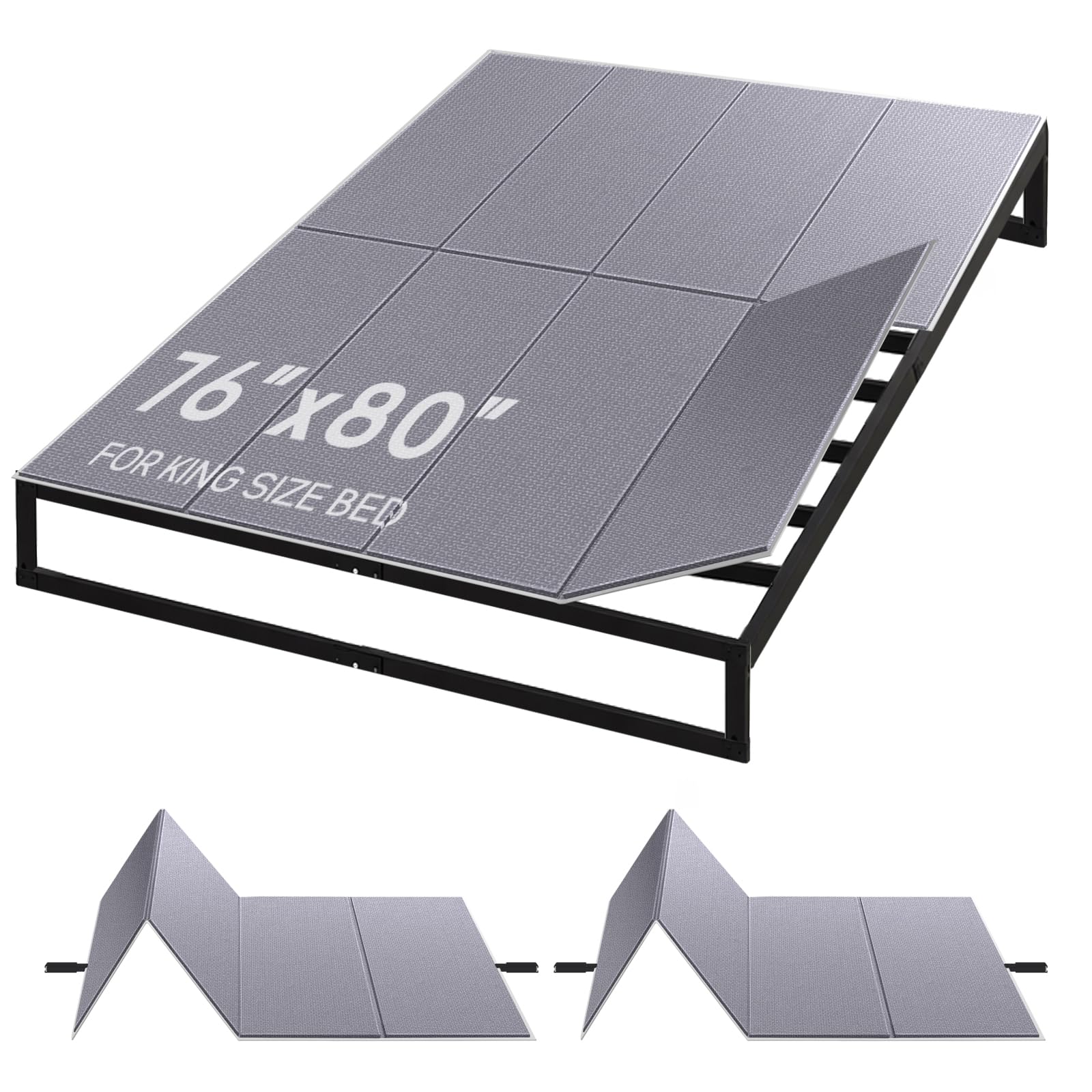 BlissBoard king-size bunkie board top view for stable mattress support.