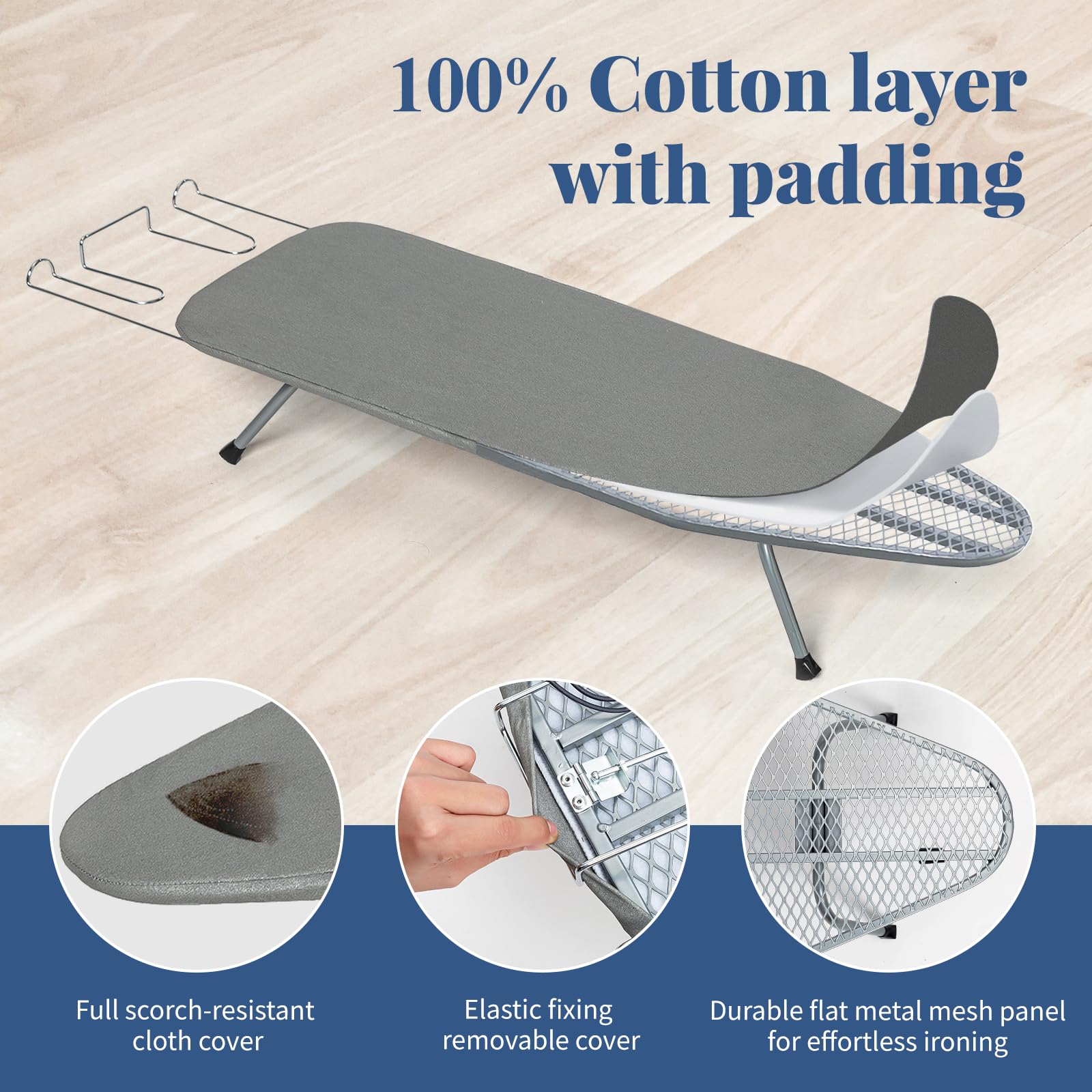 BlissBoard metal mesh surface enhances heat dissipation for faster ironing