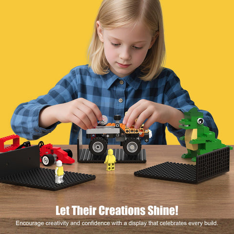 BlissBox upright or upside-down builds offer flexible display options for bricks.
