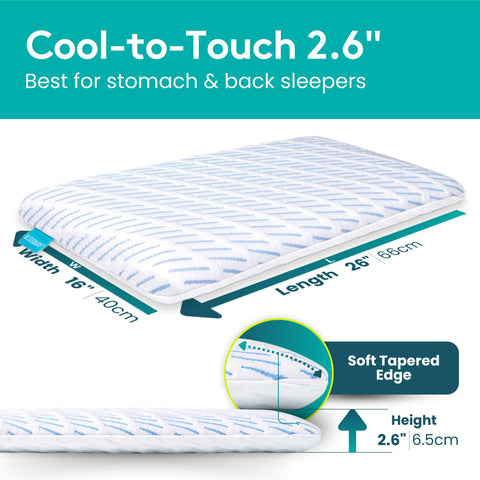 BLISSBURY cooling pillow cover closeup highlights smooth silky Cool-To-Touch fabric