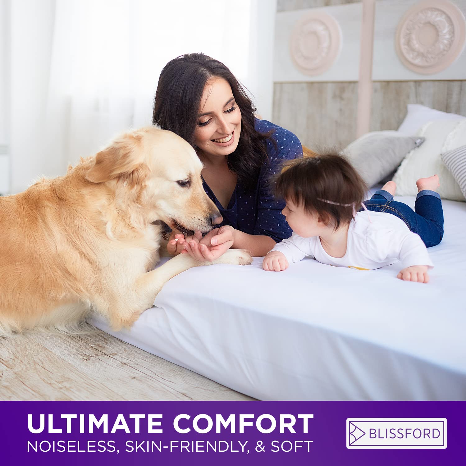 BLISSFORD durable vinyl queen cover provides reliable night protection.