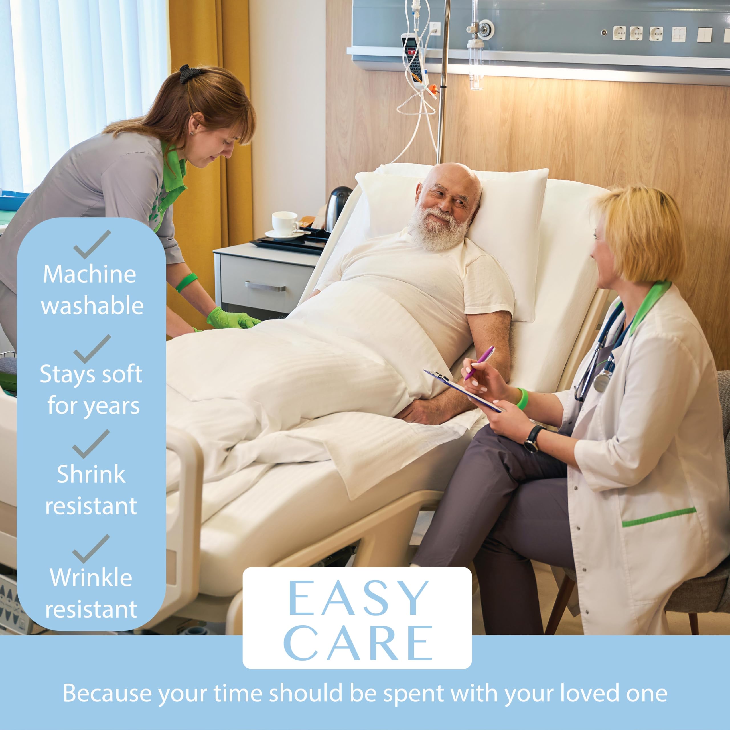 BLISSFORD wrinkle-free, easy-care sheets machine washable and dryable