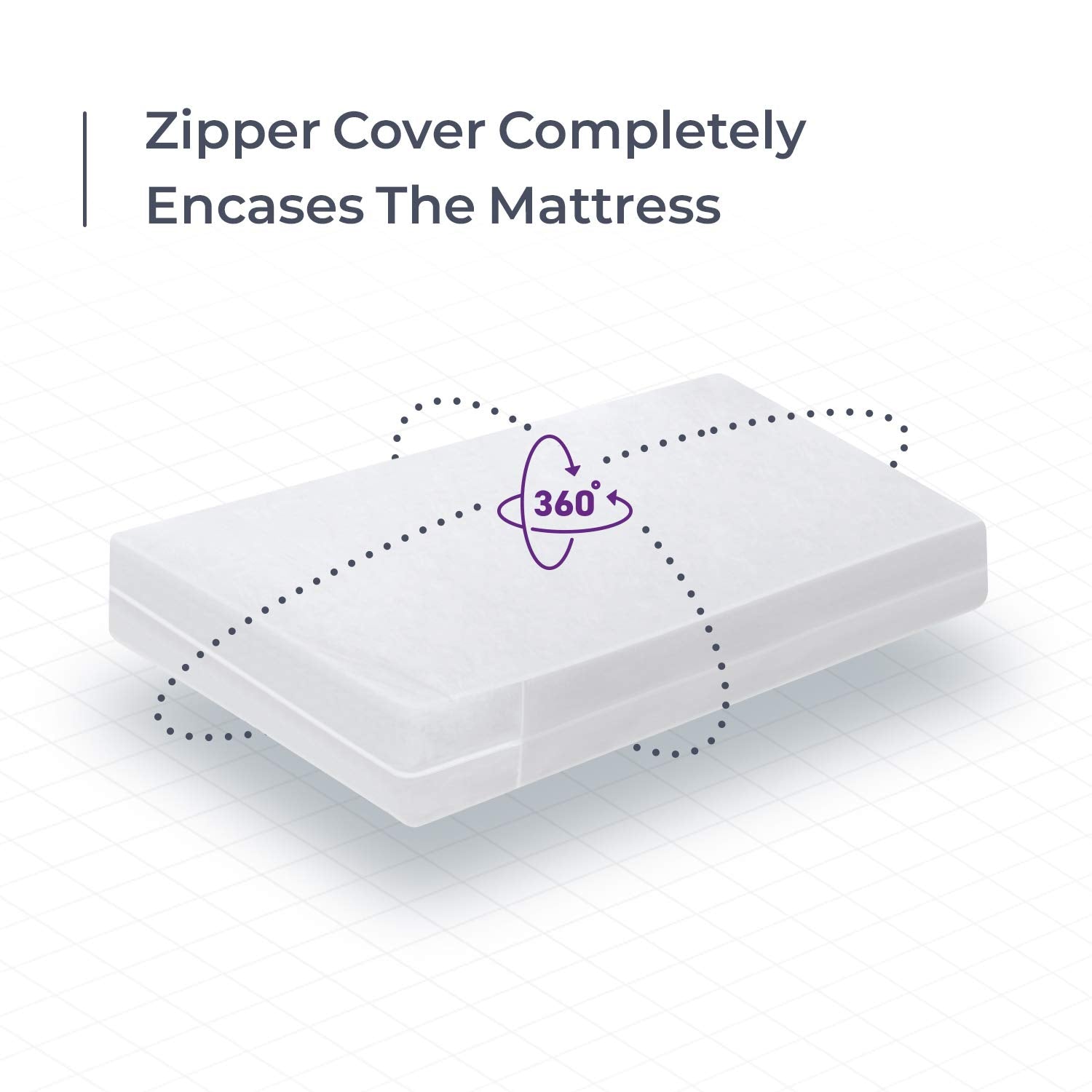 BLISSFORD vinyl mattress protector fully encases a twin mattress, protecting from wear.