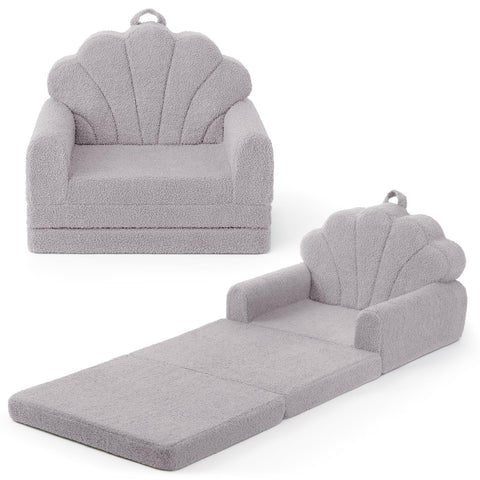 Blissful Diary foldable toddler couch, shell front view, cozy seating for playtime