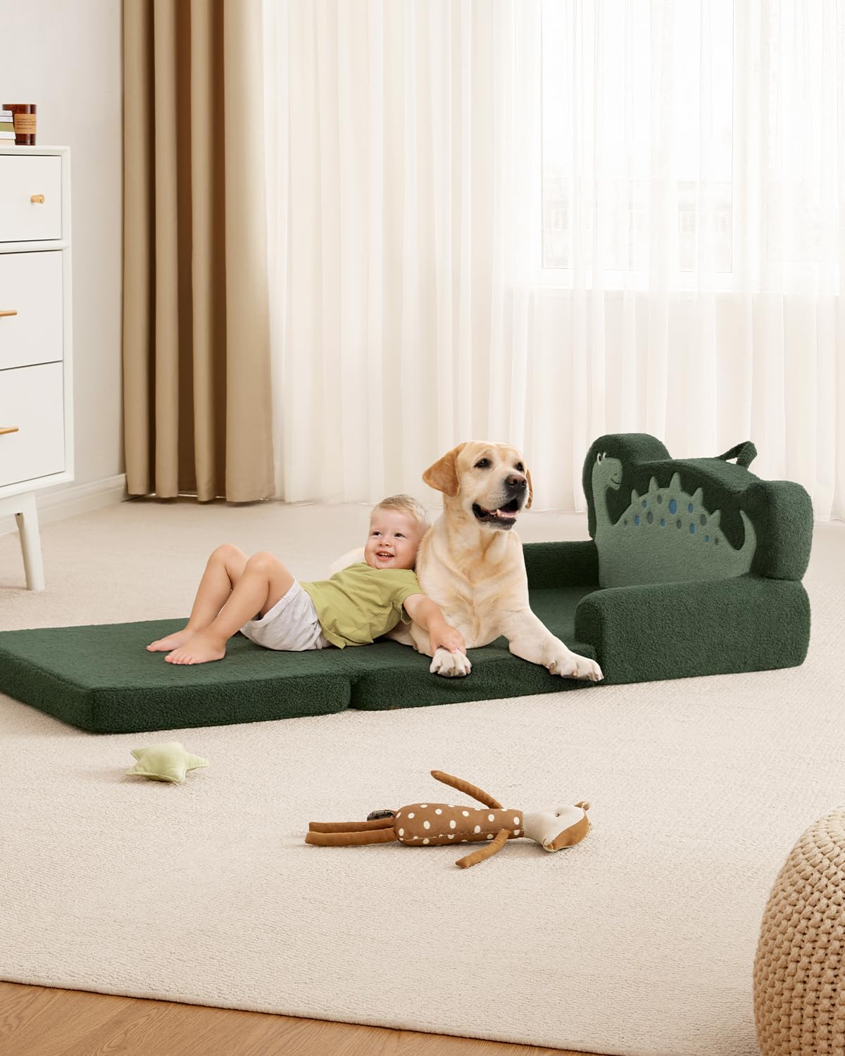 High-density foam supports growing kids with sturdy seating