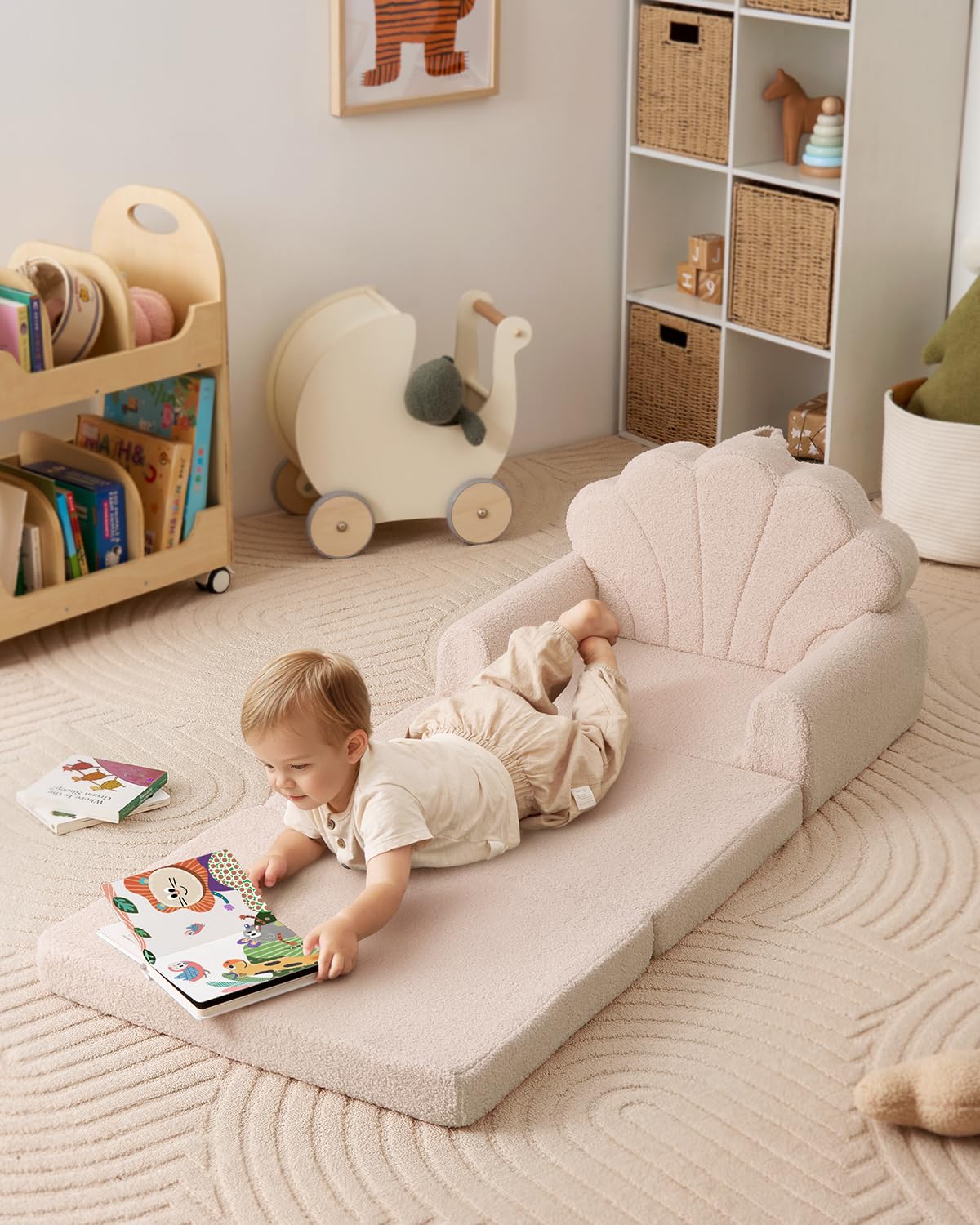 Blissful Diary beige shell cover highlights soft, skin-friendly fabric.
