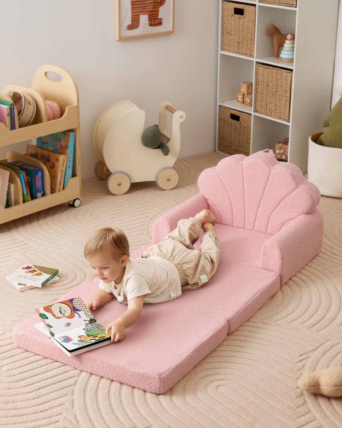Blissful Diary Kids Couch pink shell ready-to-use setup for cozy reading time