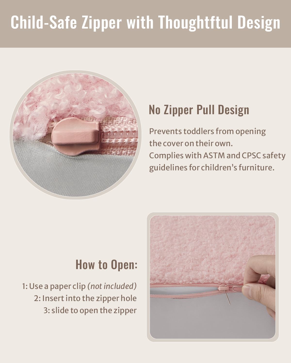 Blissful Diary Kids Couch pink shell ships preassembled for quick shape formation