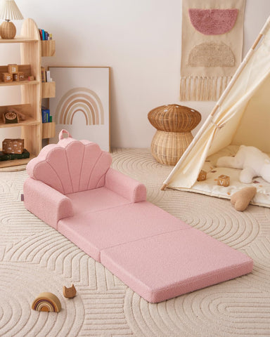 Blissful Diary Kids Couch pink shell travel-friendly option for visits to relatives