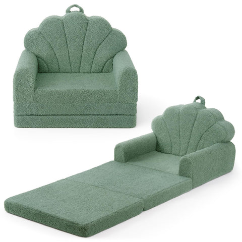 Blissful Diary seashell-design kids couch for imaginative play and comfy seating.
