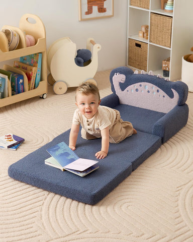 Blissful Diary Kids Couch as a comfy toddler chair for small naps.