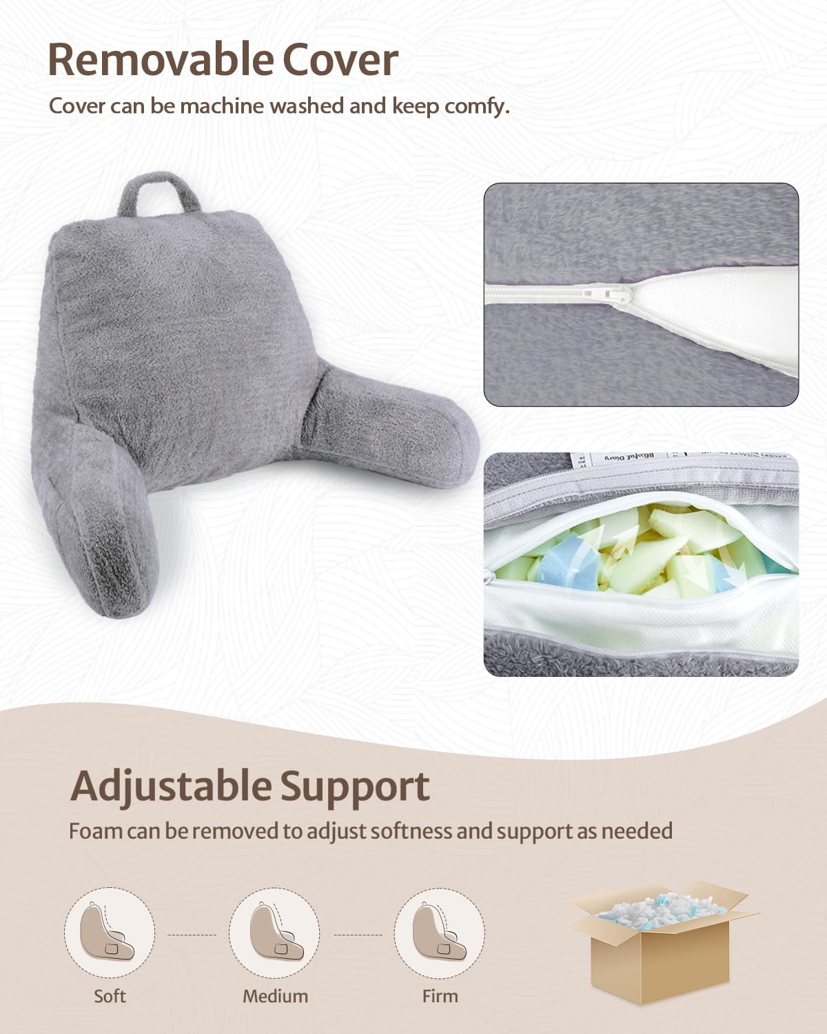 Blissful Diary top-handle design makes moving the pillow simple.