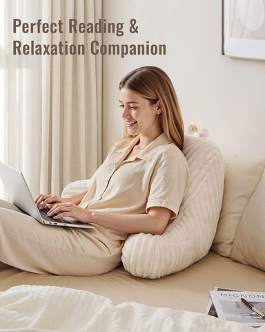 Blissful Diary reading pillow helps create a cozy reading nook.