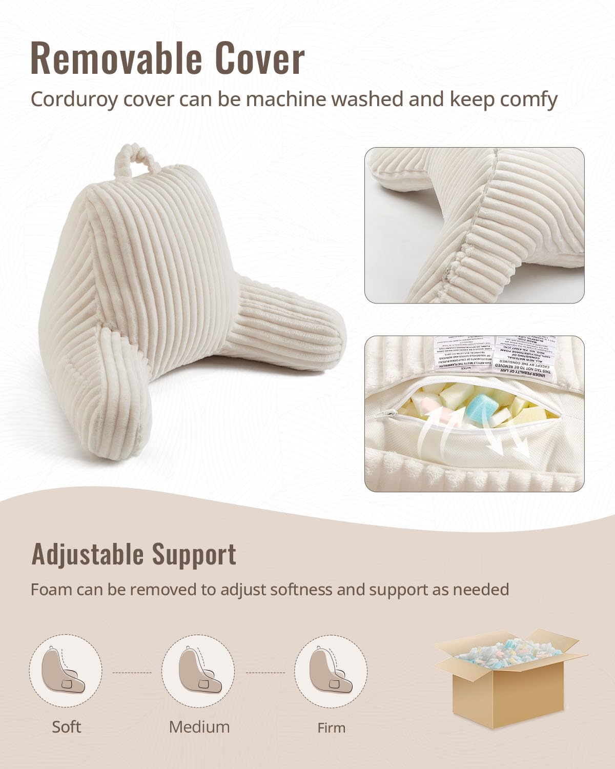 Blissful Diary reading pillow is ideal for dorms, beds, couches, or floors.