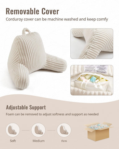 Blissful Diary reading pillow is ideal for dorms, beds, couches, or floors.