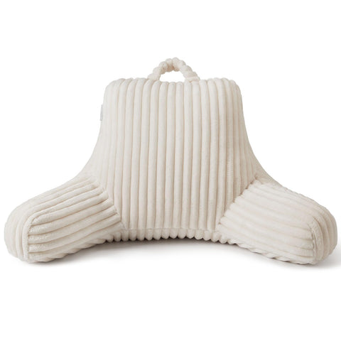 Blissful Diary reading pillow features plush flannel fabric for silky comfort.