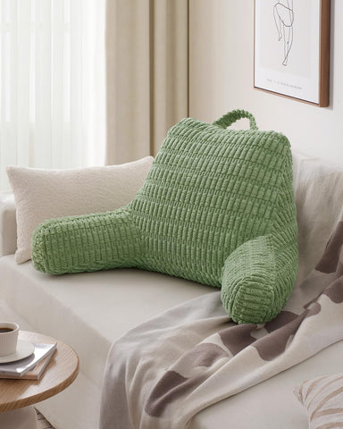 Blissful Diary reading pillow ideal for bed or couch relaxation.