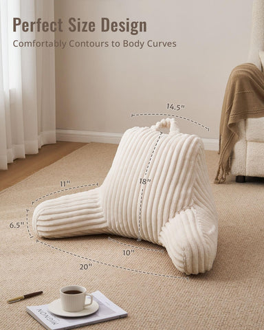 Blissful Diary reading pillow has a removable cover for easy cleaning.