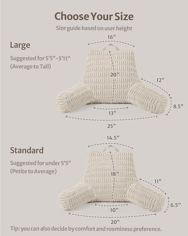 Removable washable cover on Blissful Diary Reading Pillow for easy cleaning