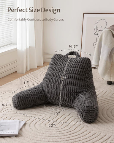 Blissful Diary Reading Pillow features shredded memory foam for breathable, durable, long-lasting comfort.