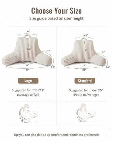 Blissful Diary reading pillow includes a top handle for easy transport.