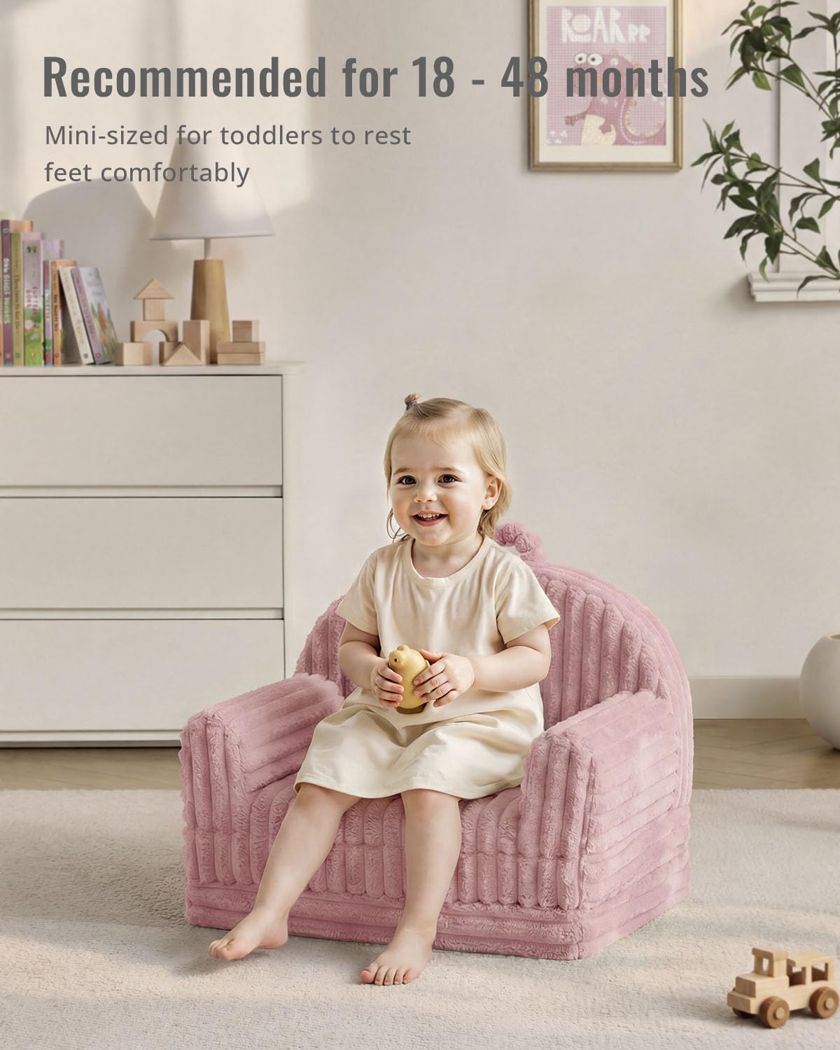 Blissful Diary sturdy foam supports safe seating for kids