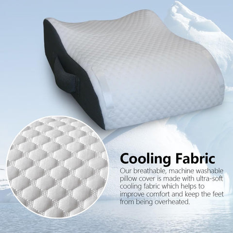BlissfulNest memory foam core highlights contouring comfort for leg and knee relief