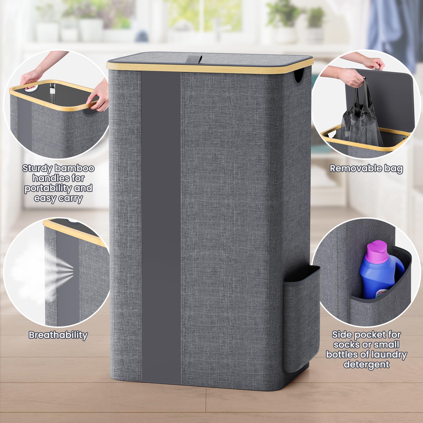 100L capacity supports family laundry needs while fitting in compact rooms.