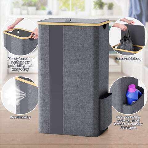 100L capacity supports family laundry needs while fitting in compact rooms.