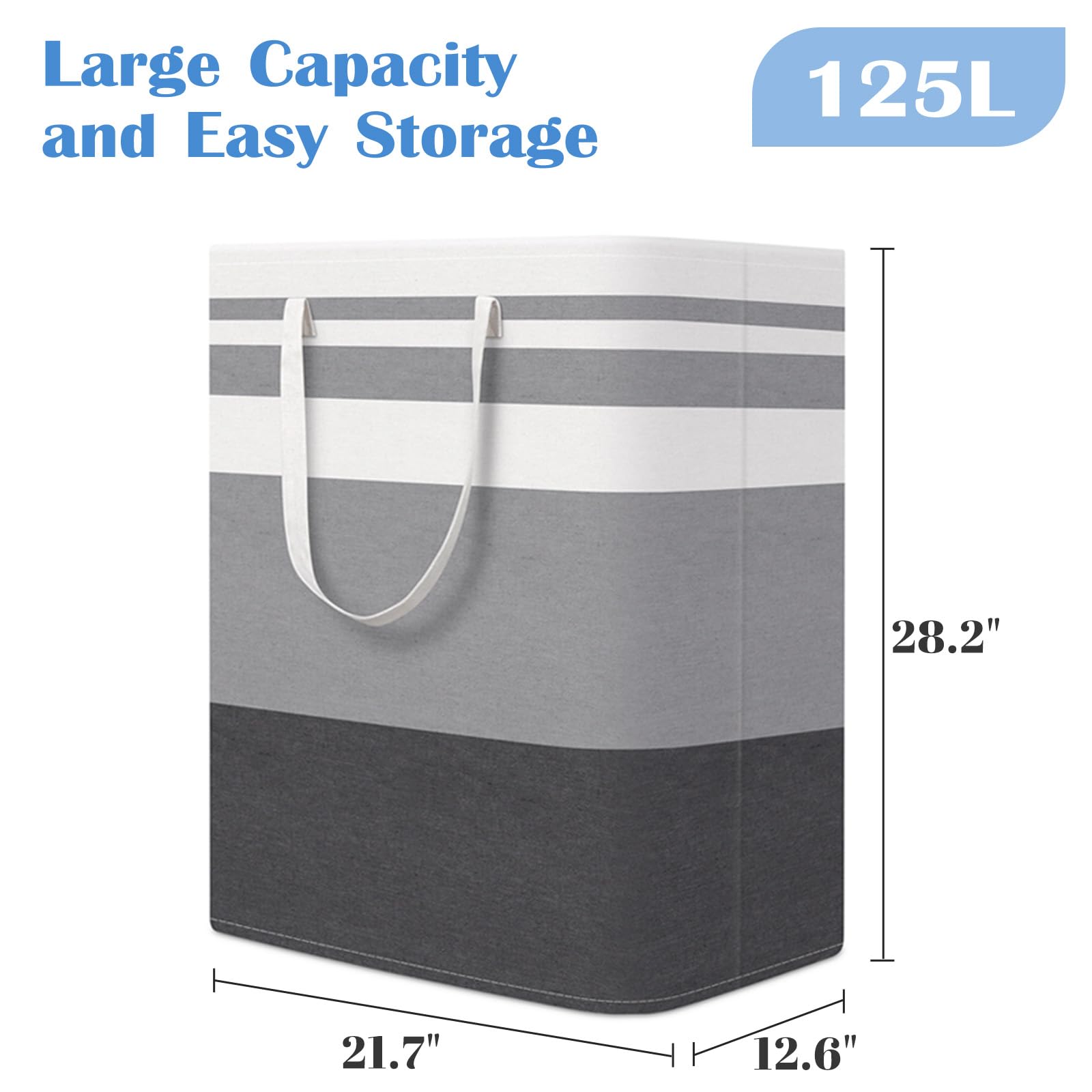 BlissTotes collapsible laundry basket folds compactly for easy closet storage.