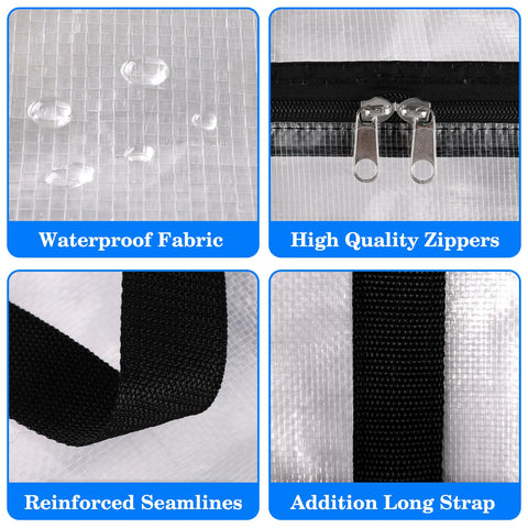 BlissTotes heavy-duty zippers secure fully packed bags.