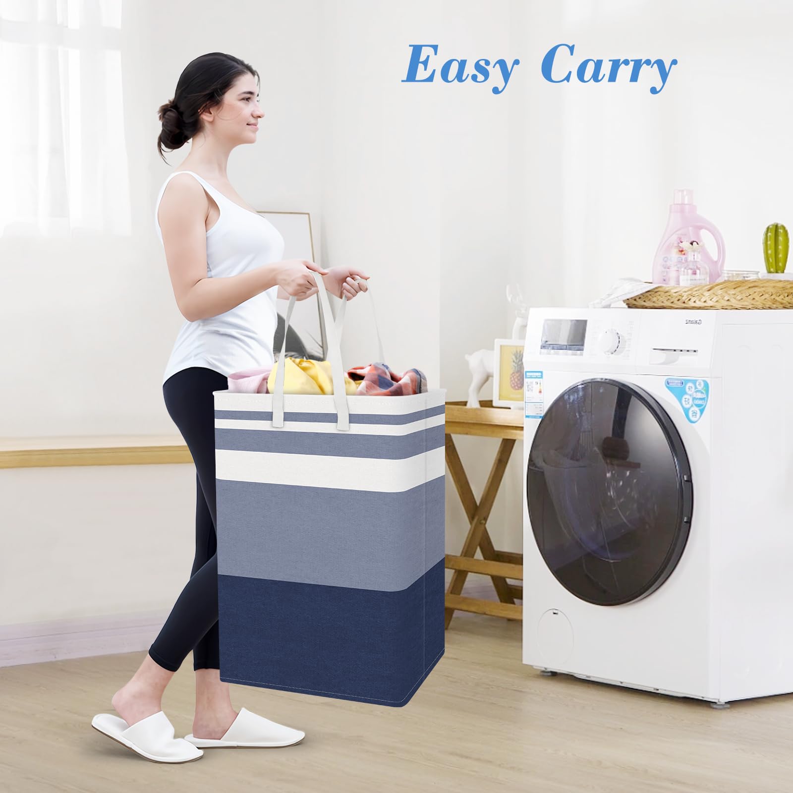 BlissTotes 75L capacity used for bulky items in dorm storage.