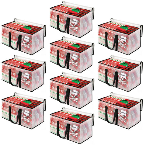 BlissTotes clear moving bag showing contents with 93L capacity.