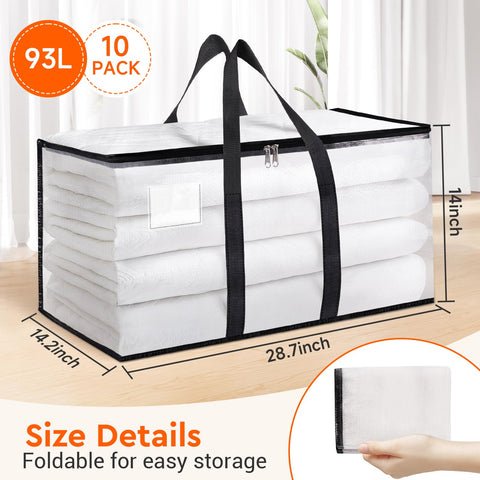 BlissTotes clear moving bags wide opening simplify loading and unloading