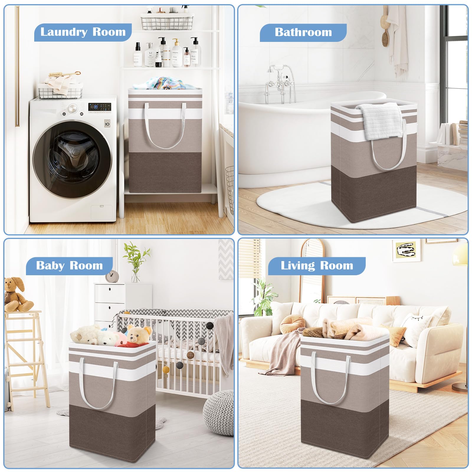 BlissTotes collapsible basket folds flat for compact storage after use.