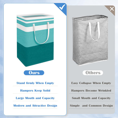 BlissTotes collapsible laundry bin folded for compact storage