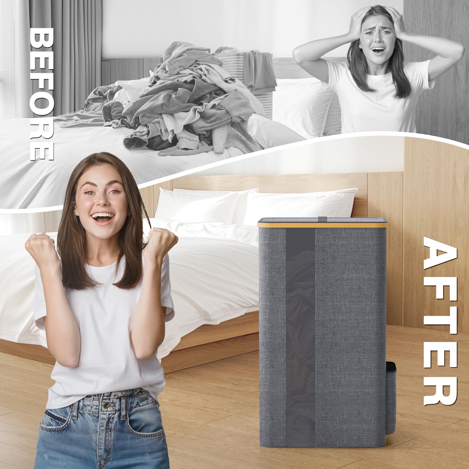 Durable handles on BlissTotes ease lifting between rooms.