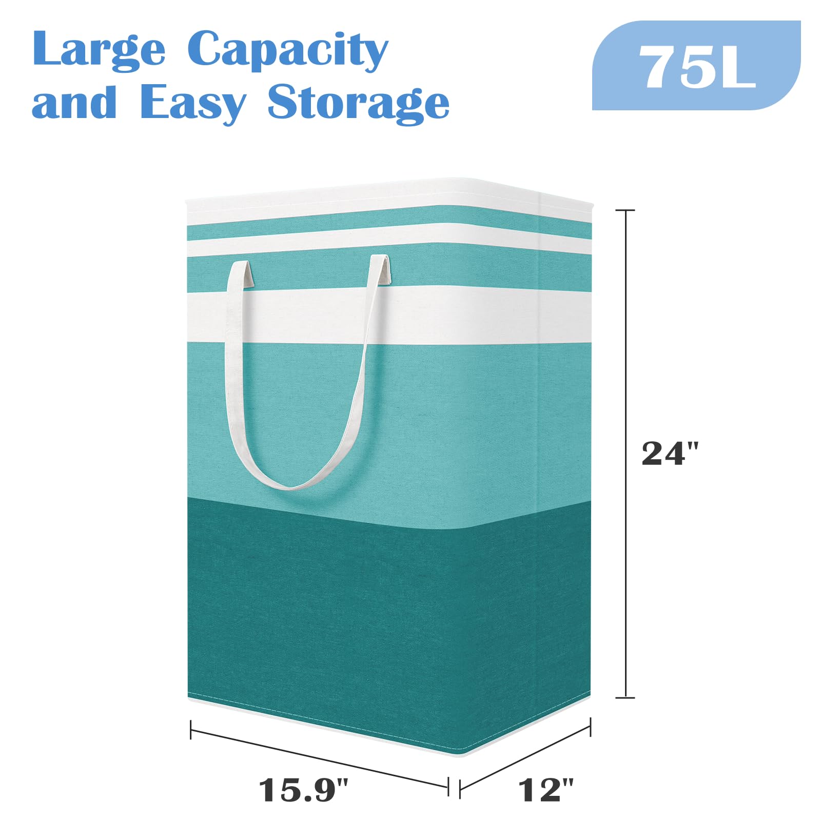 BlissTotes freestanding laundry hamper standing upright for easy use