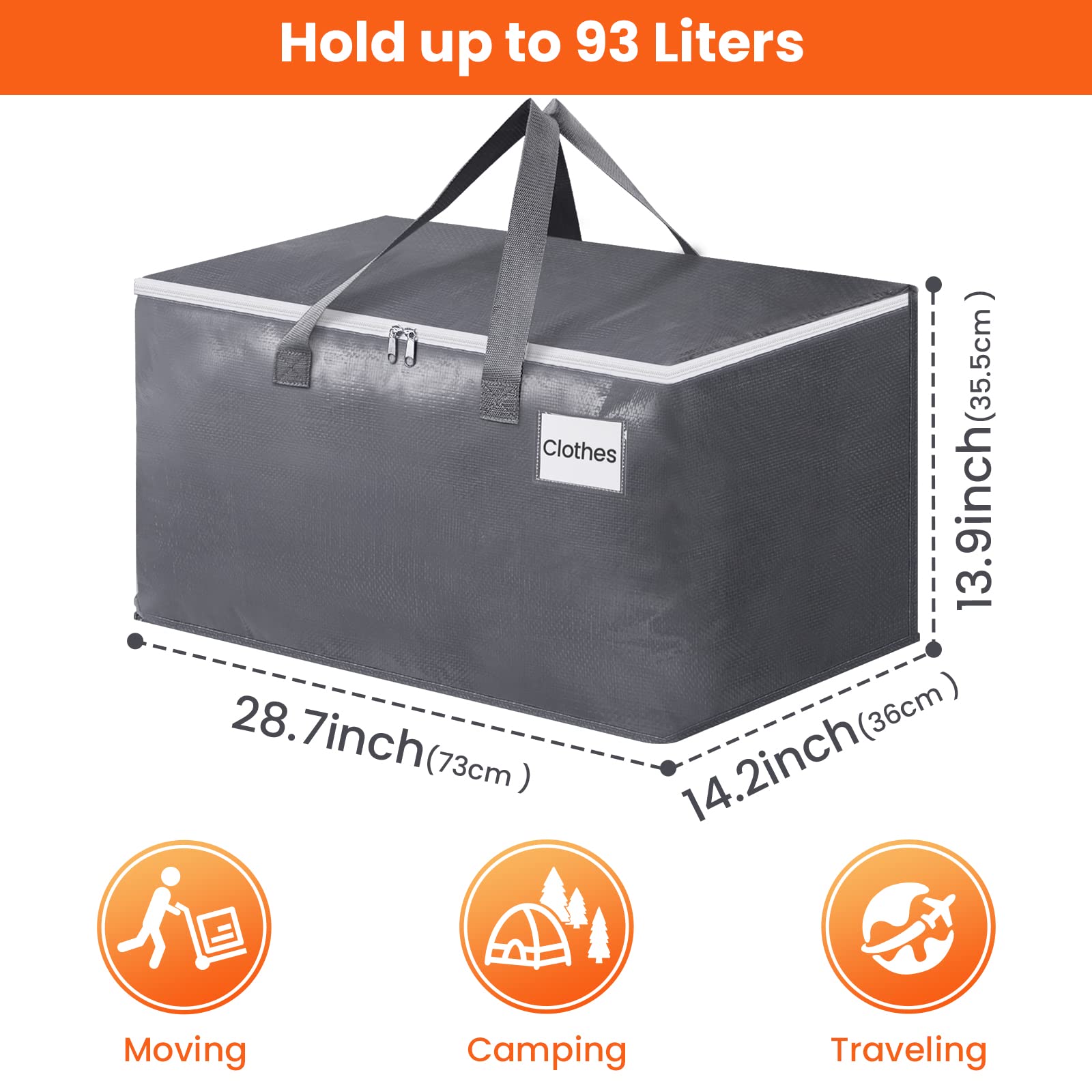 BlissTotes large moving bags feature a wide opening for quick loading and unloading.