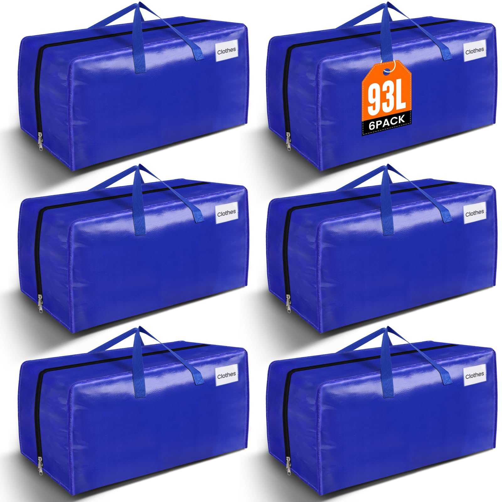 BlissTotes 93L moving bags front view, large capacity for clothing and linens.