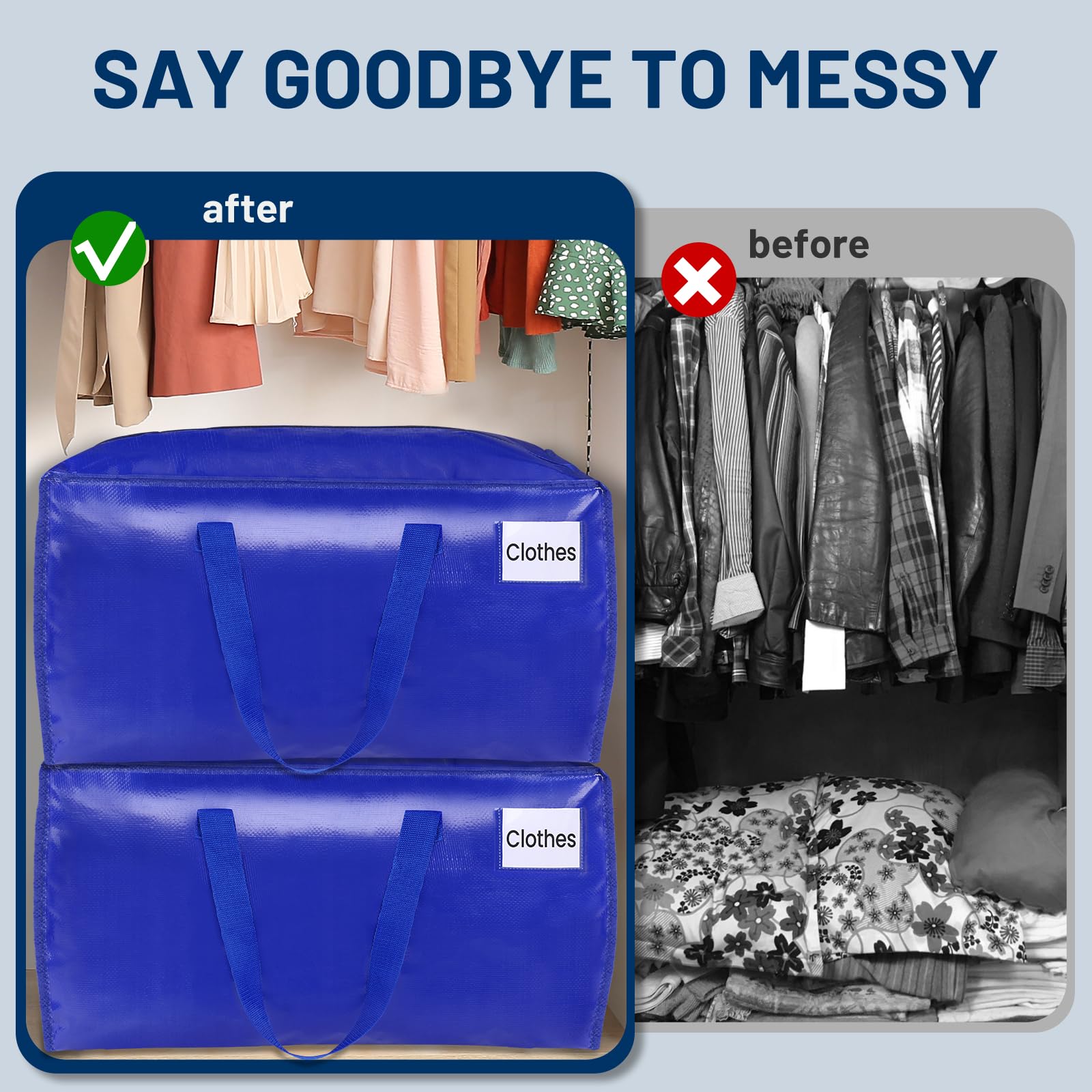 BlissTotes clear tag pocket for quick content identification.