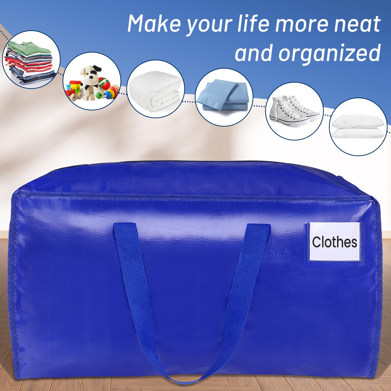 BlissTotes reinforced webbing handles designed for heavy loads.