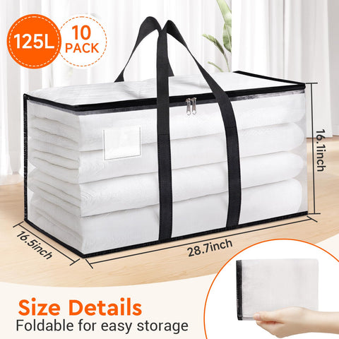 BlissTotes see-through bag helping organize items quickly.