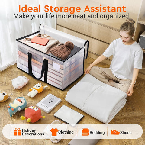 BlissTotes space-saving storage solution to maximize closet organization.